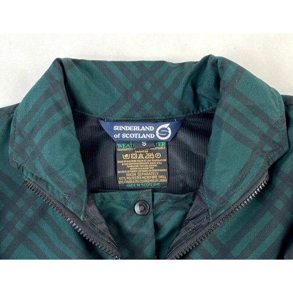 Sunderland Of Scotland Cygnet Ladies Weatherbeater Golf Pullover Green Tartan S - Picture 9 of 10